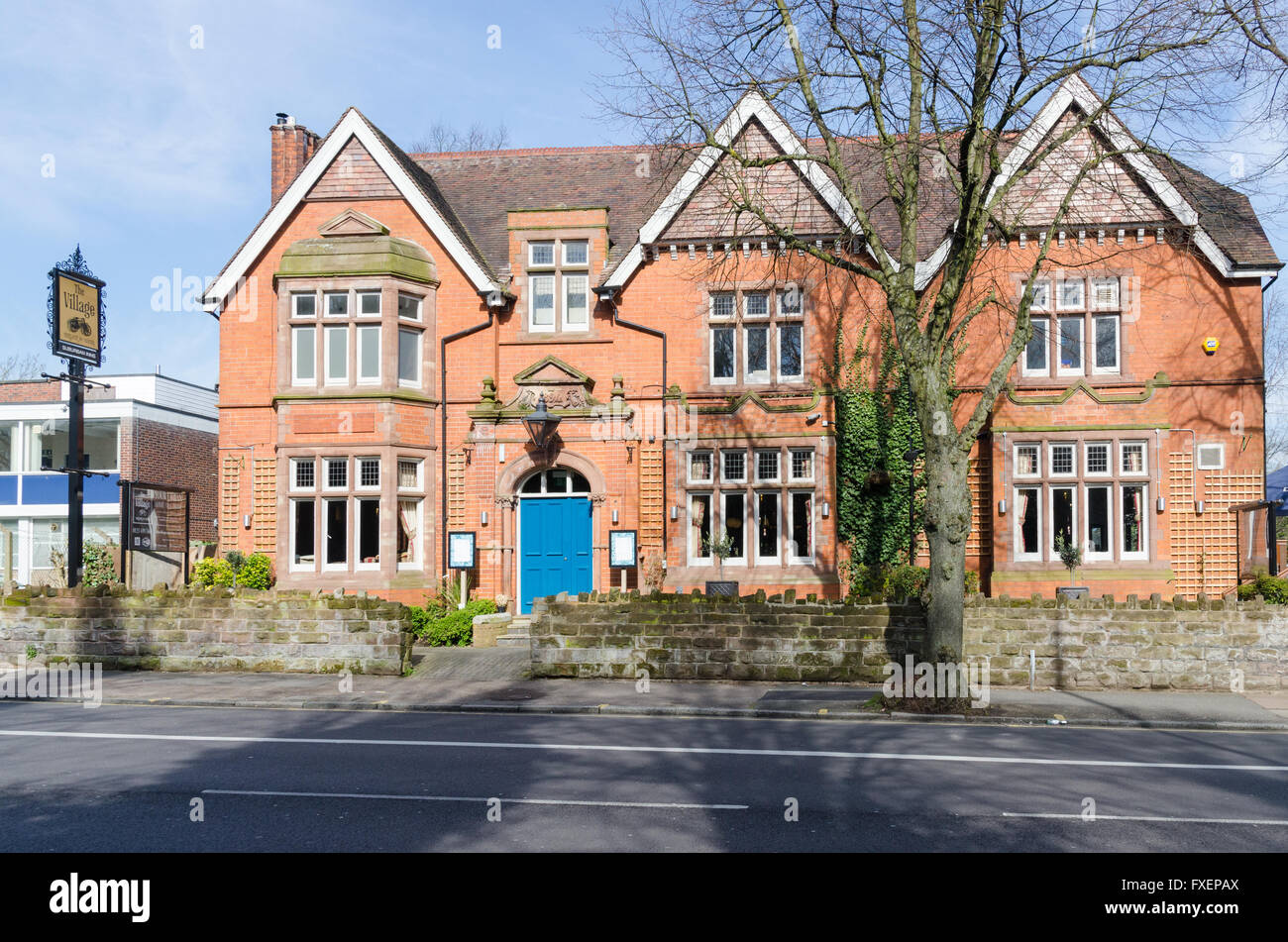 The Village bar and eaterie in Alcester Road, Moseley, Birmingham Stock Photo