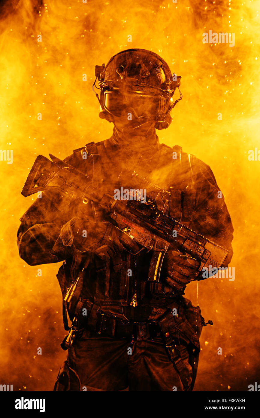Police officer SWAT Stock Photo
