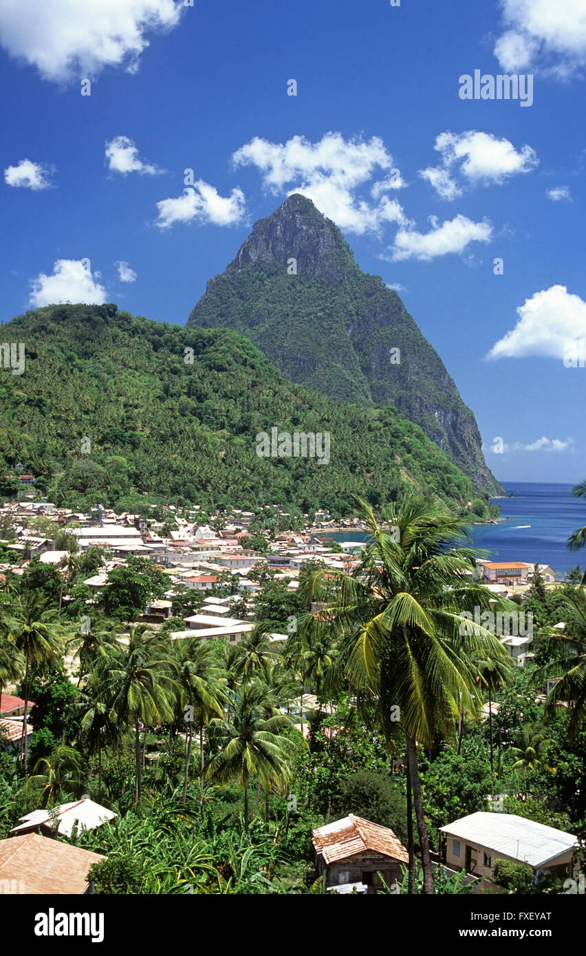 The Pitons, Soufriere, St. Lucia Stock Photo Alamy