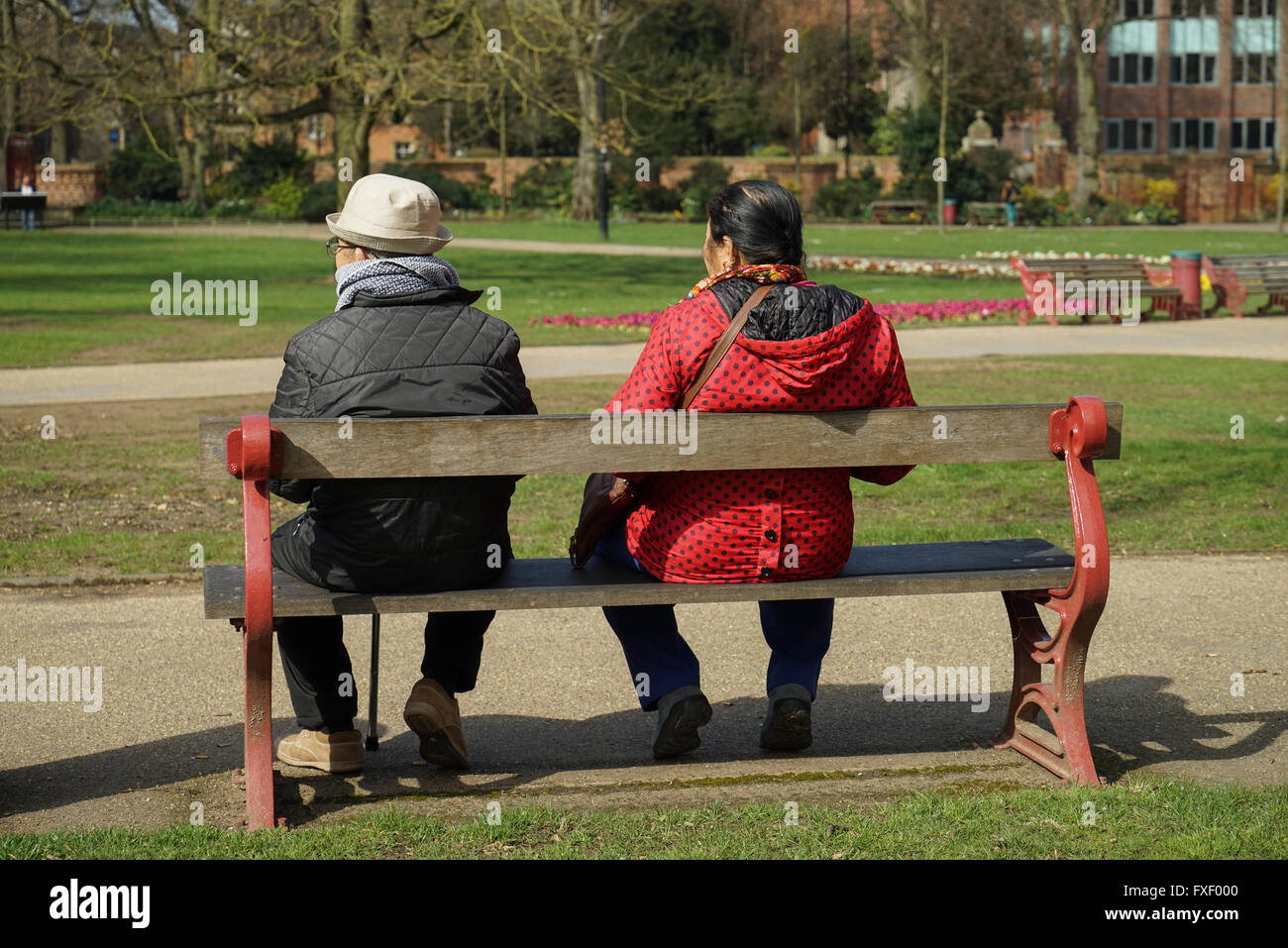 Enjoying the Sunshine in the Park -1 Stock Photo