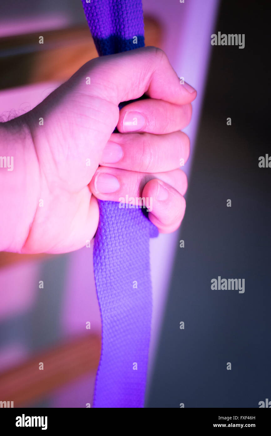 Everlast Pilates Fitness Band - Ganzkörpertraining, Mit Handgriffen, Grau, One Size