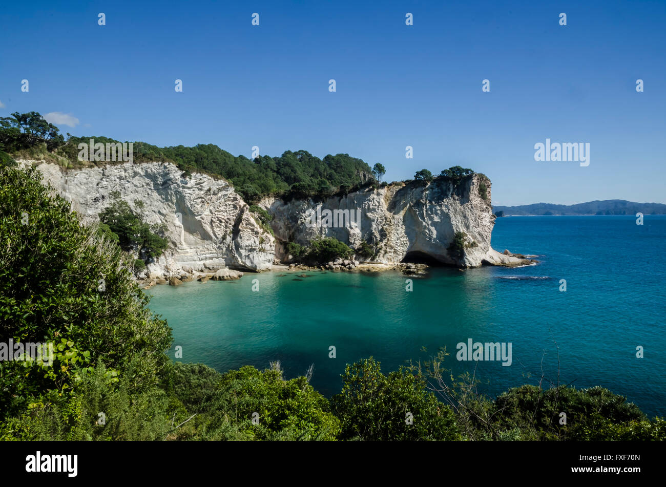 New Zealand Landscape, North island, Coromandel Peninsula Stock Photo