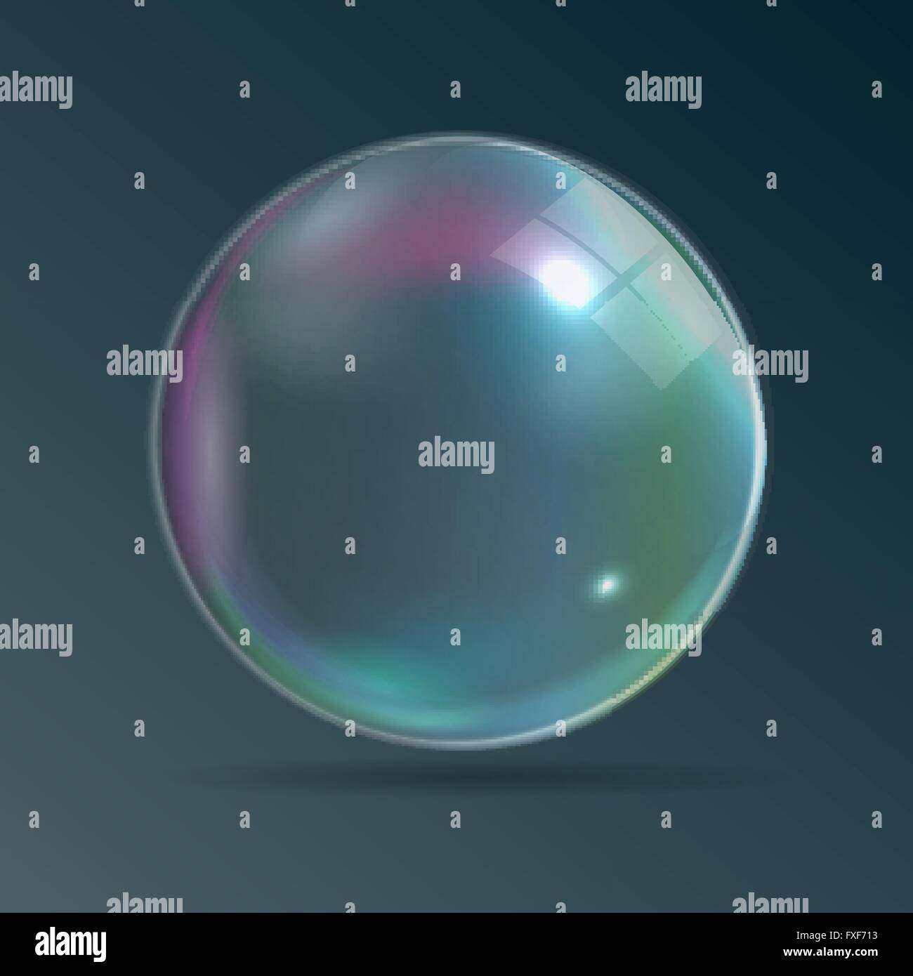Transparent Bubbles on Dark Blue Background. Vector Illustration Stock ...