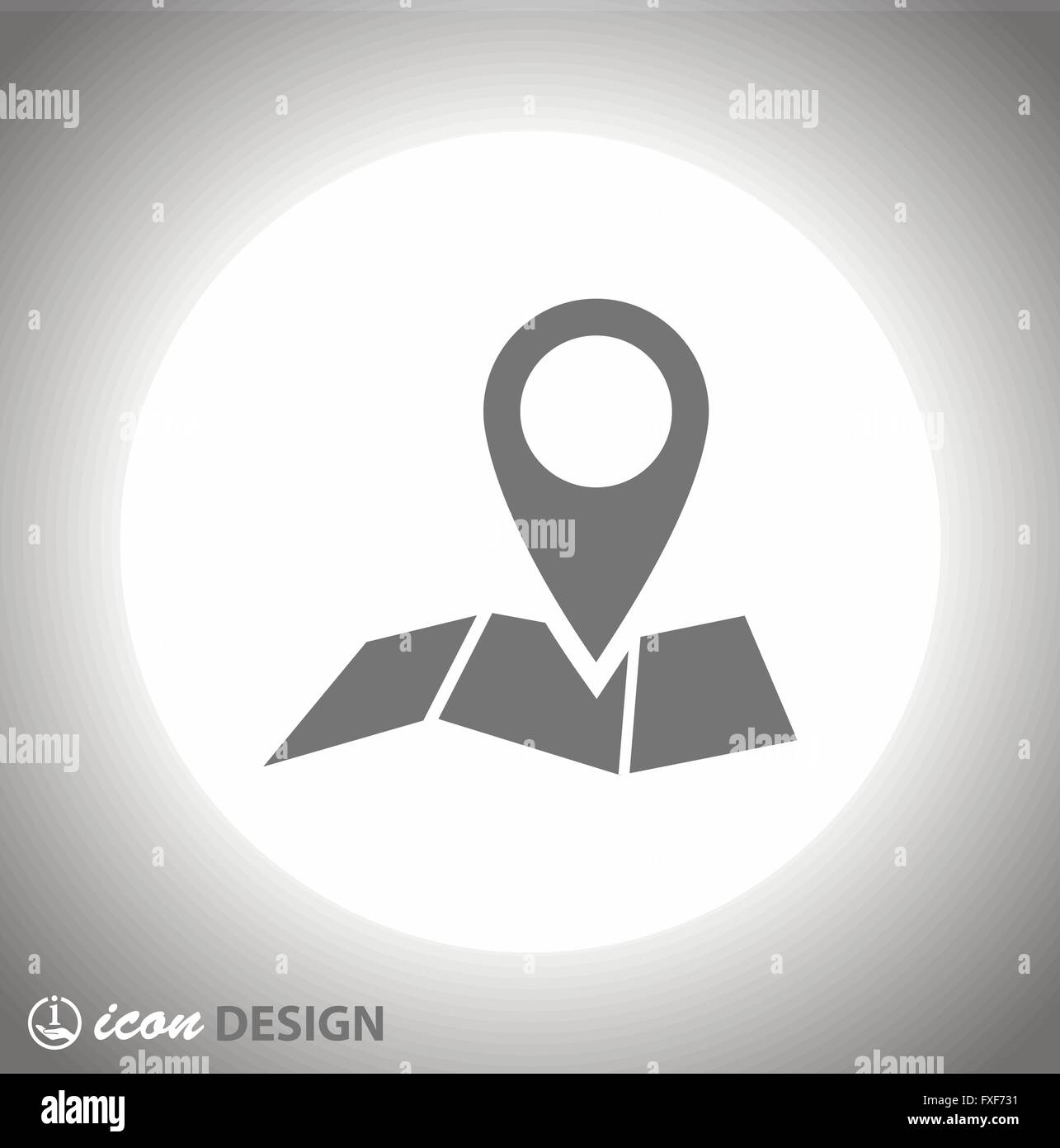Pin on the map. Vector icon Stock Vector Image & Art - Alamy