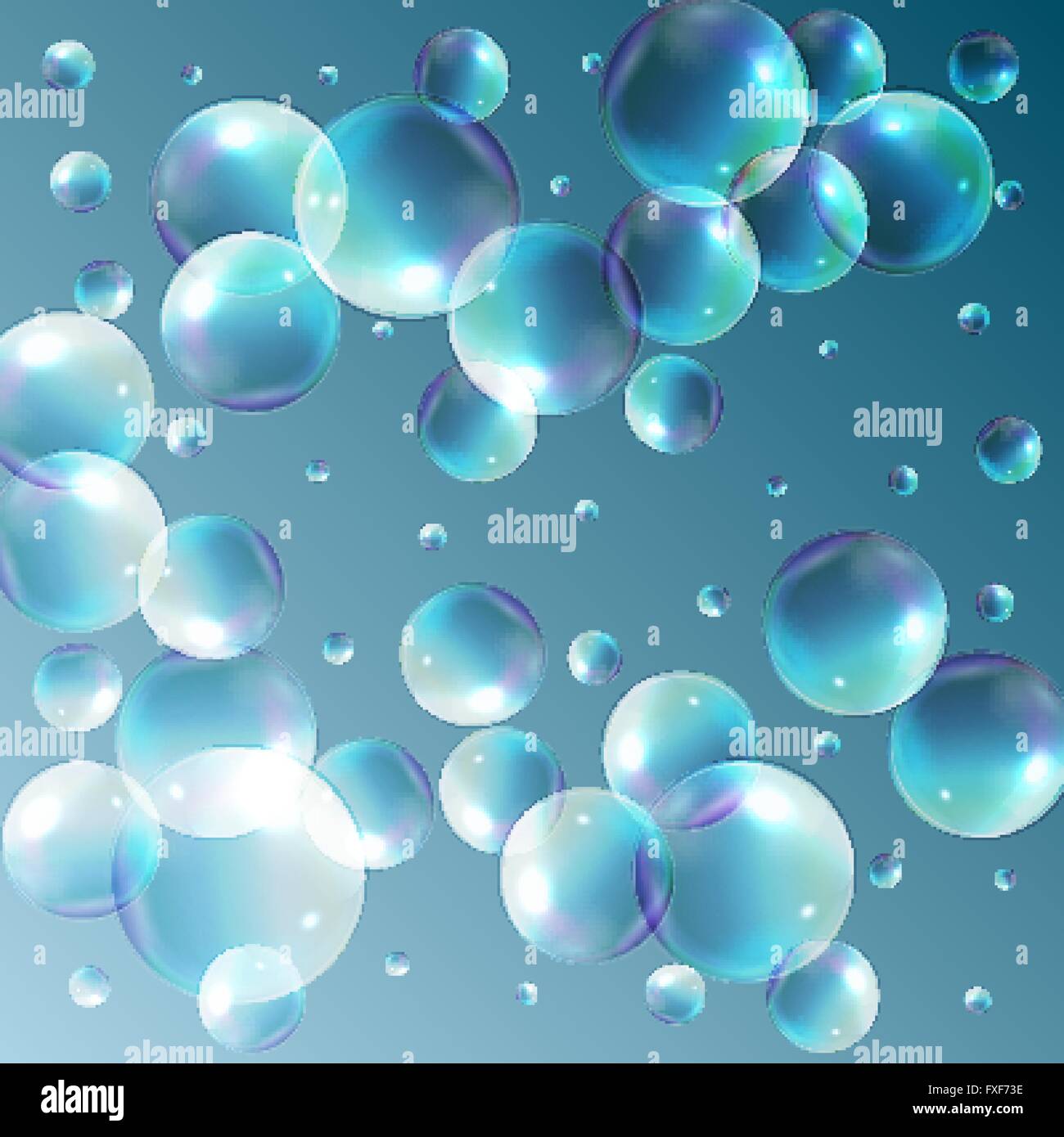 Transparent Bubbles on Dark Background. Vector Illustration Stock ...