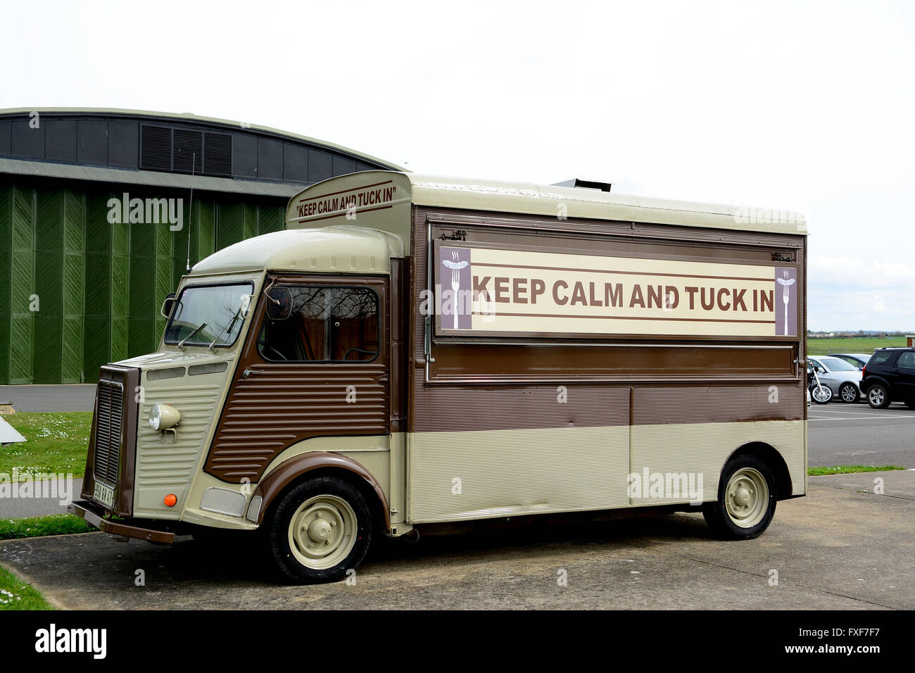Vintage Catering Van at Imperial War Museum, Duxford, UK Stock Photo - Alamy