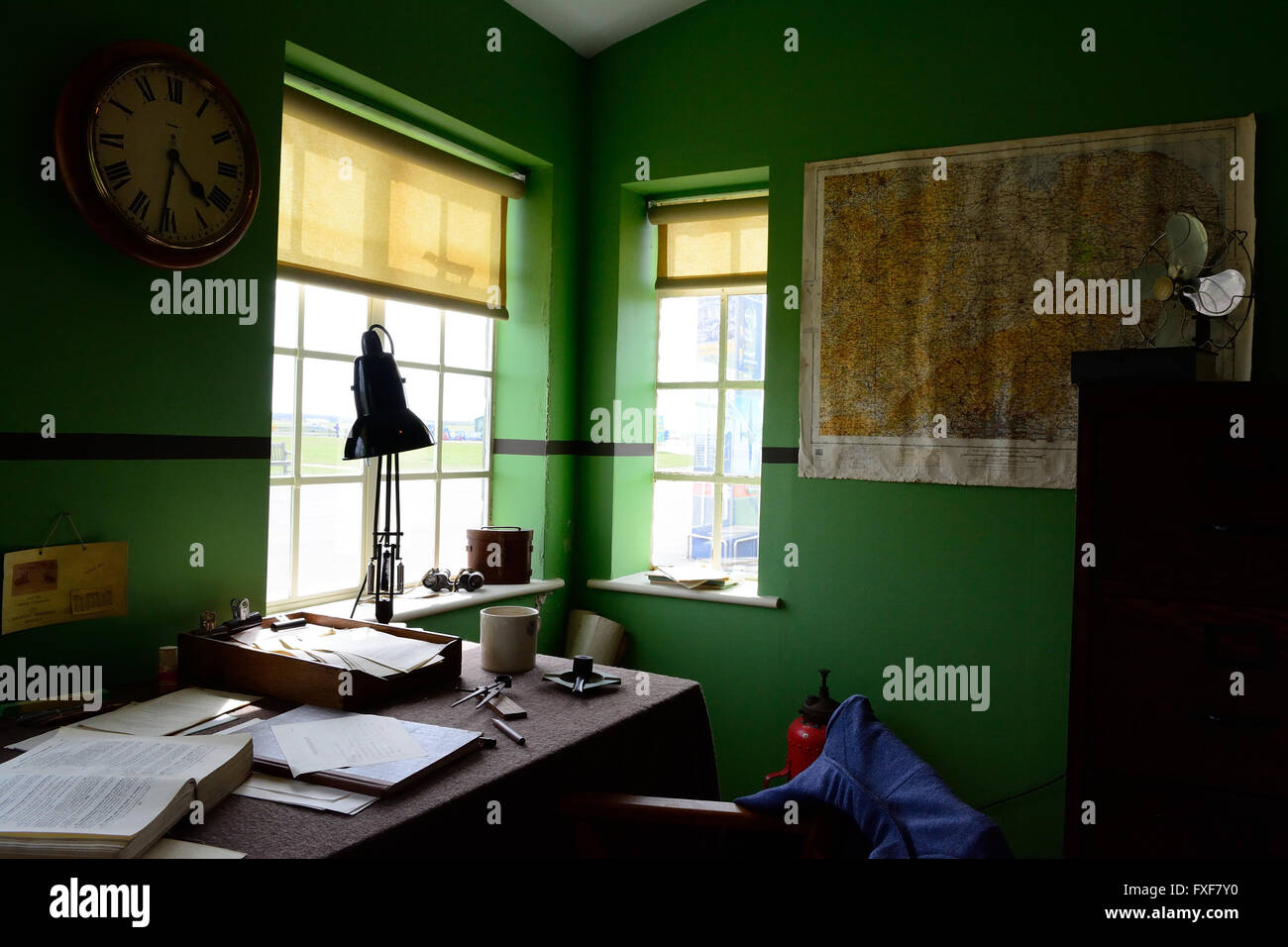 1940 S Raf Airfield Spotting Office Interior At Imperial War