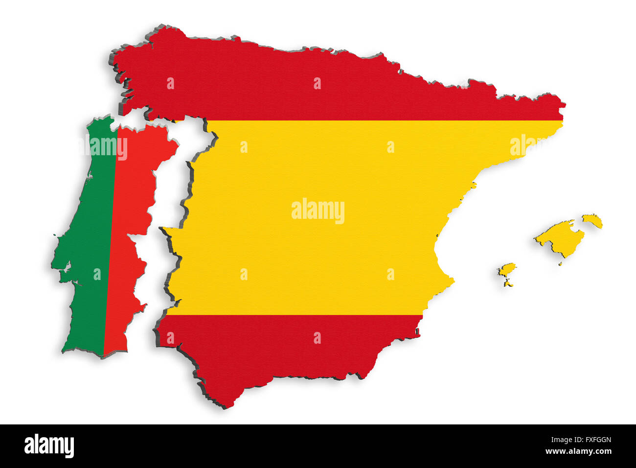 Iberia map Stock Vector Images - Alamy