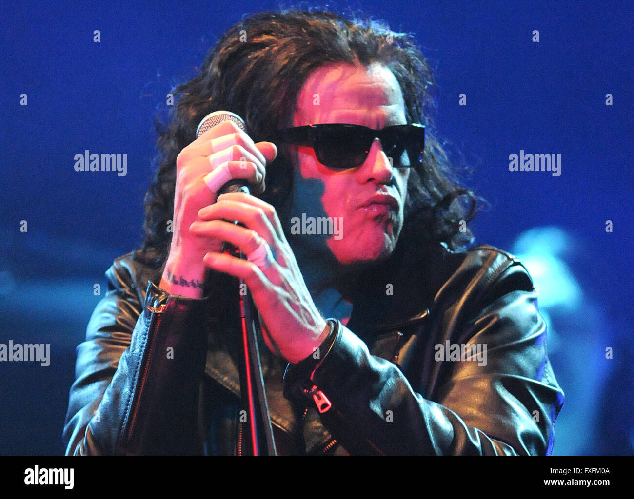 Lake Buena Vista, Florida, USA. 14th April, 2016. Ian Astbury performs with the British rock band The Cult at the House of Blues Orlando in Lake Buena Vista, Florida on April 14, 2016. Credit:  Paul Hennessy/Alamy Live News Stock Photo