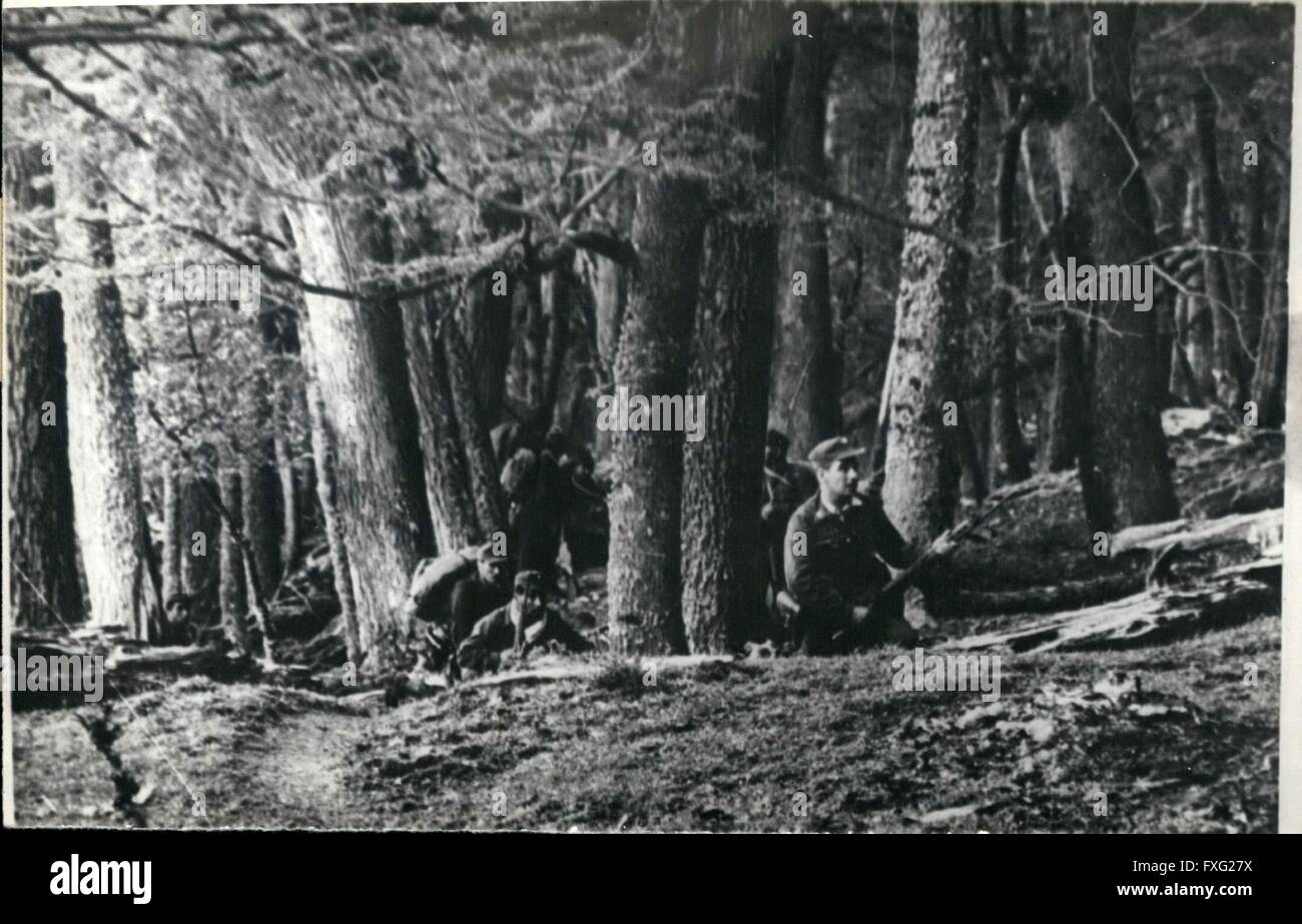 1956 - Pictured here are some Gendarmes, police officers, who are trying to expel the ''carabineros'' from Argentinian territory. Queen Margrethe of Denmark in Chateau's Park with Sons © Keystone Pictures USA/ZUMAPRESS.com/Alamy Live News Stock Photo