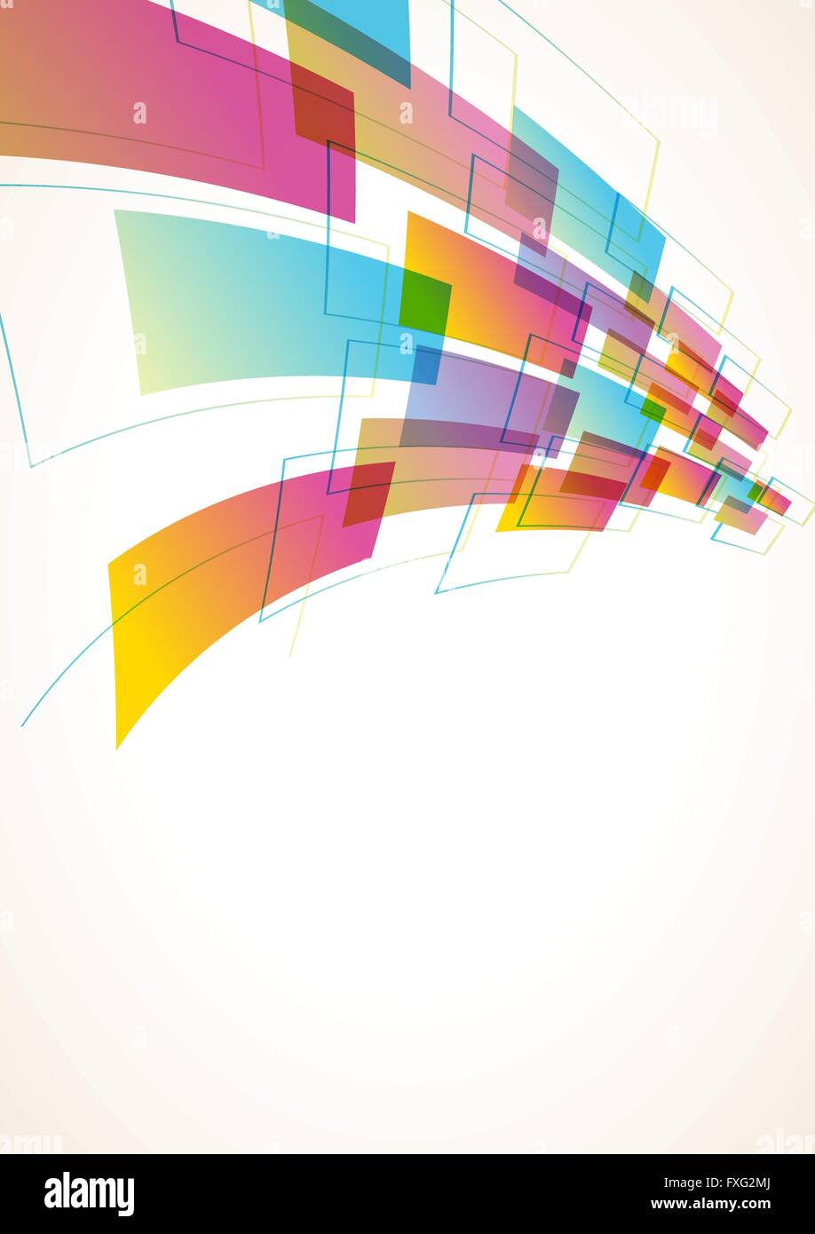 abstract futuristic multicolored geometric background Stock Vector