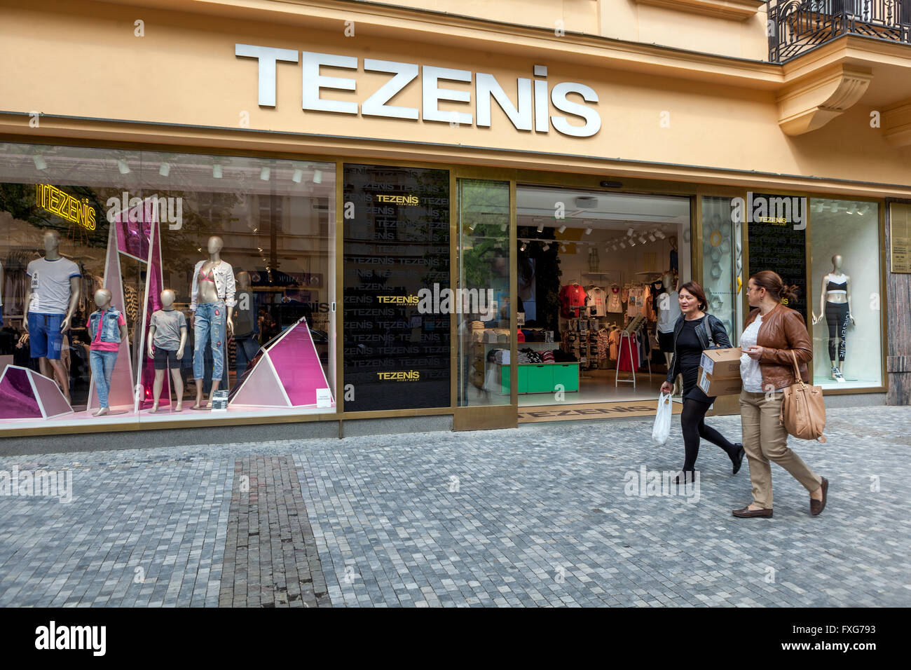 Tezenis fashion store on Na Prikope street, Prague shopping, Czech Stock  Photo - Alamy