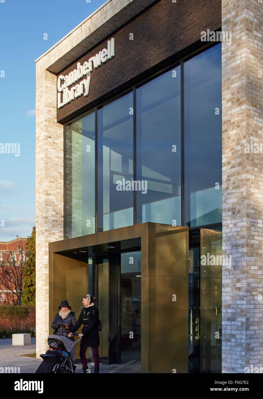 Bakewell Library Side view of entrance. Camberwell Library, London, United Kingdom ...