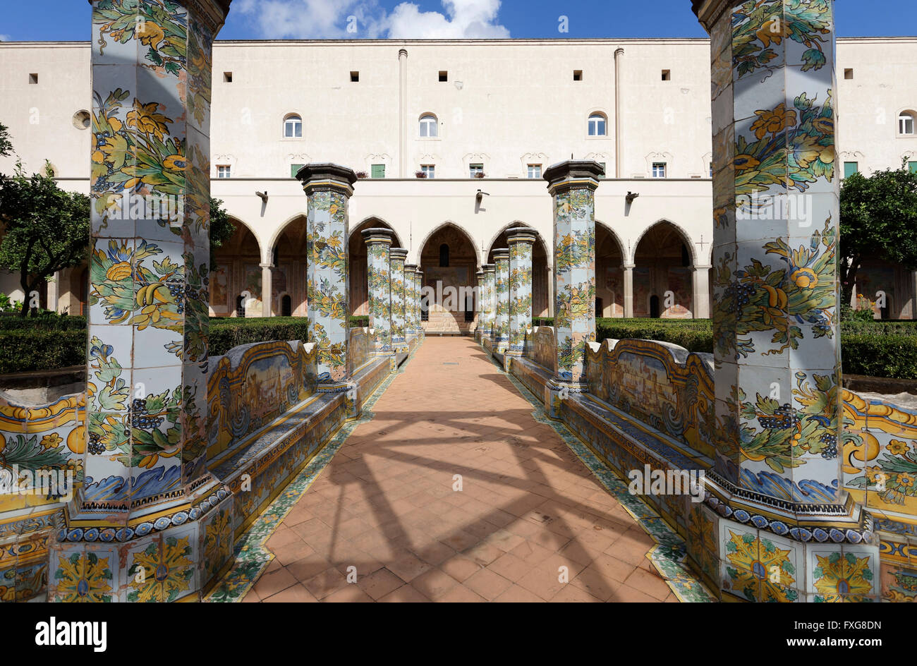 Garden of the Basilica of Santa Chiara, Miano, Naples, Campania, Italy Stock Photo