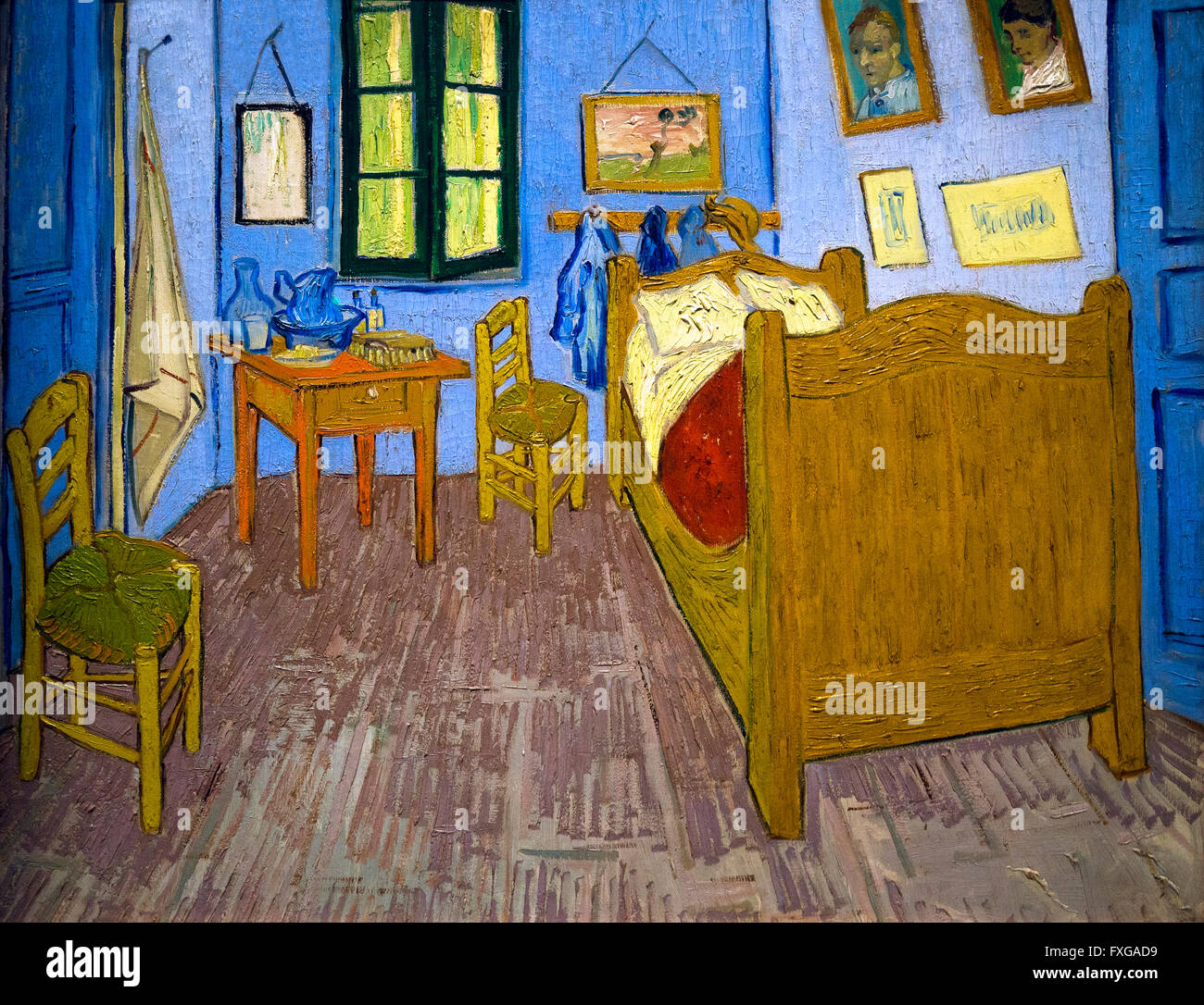 Van Gogh's Bedroom at Arles, by Vincent van Gogh, 1889, Musee D'Orsay, Paris, France, Europe Stock Photo