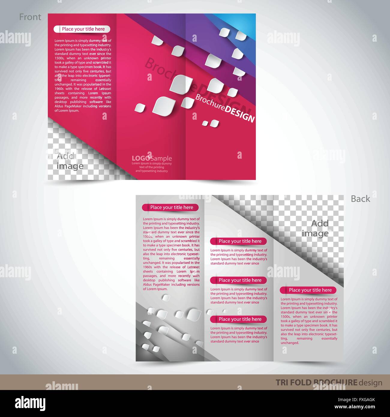 tri folder brochure leaflet mock up can be used as concept for