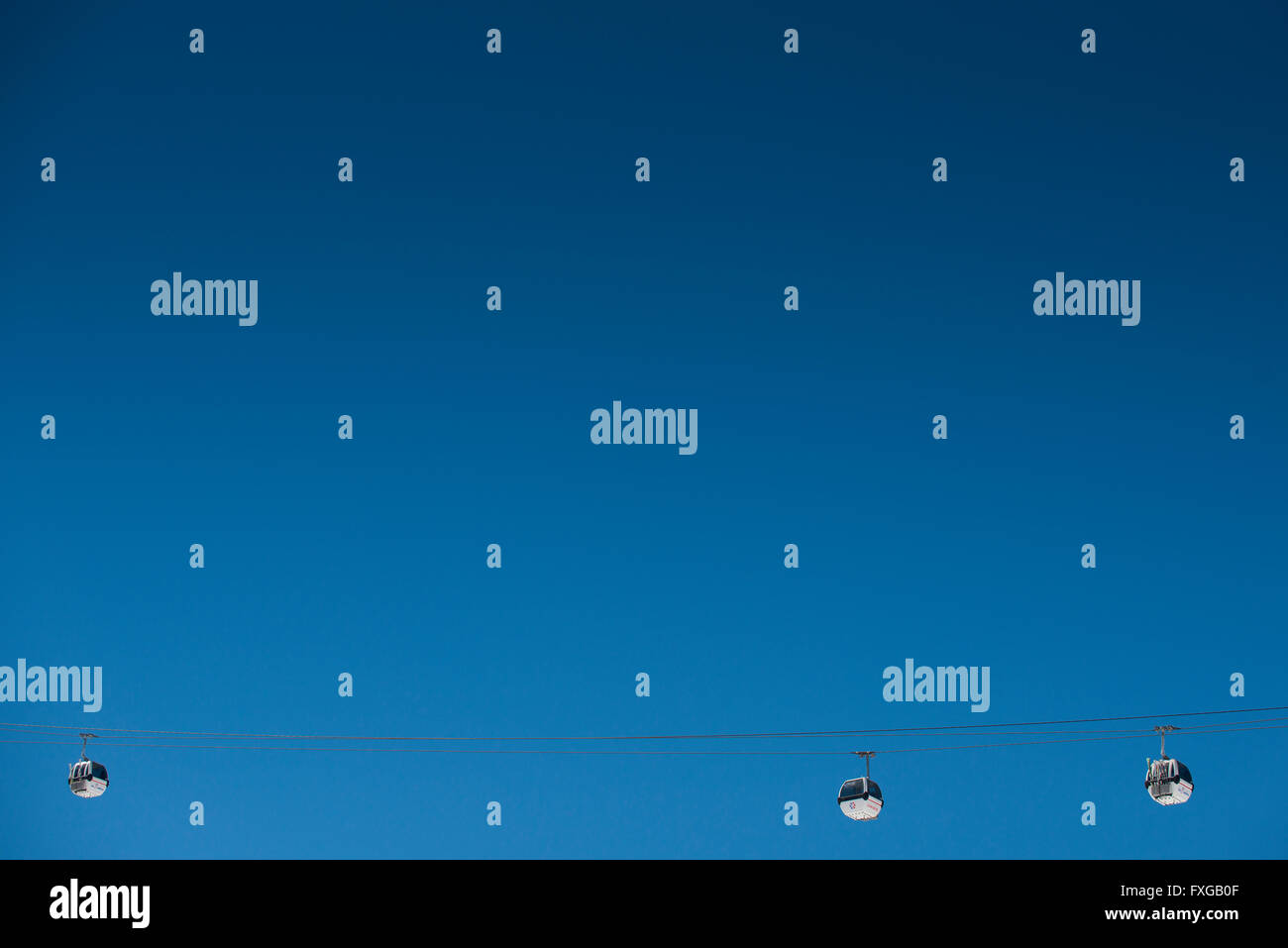 The gondola ski lift in the resort of Courchevel Moriond in the French