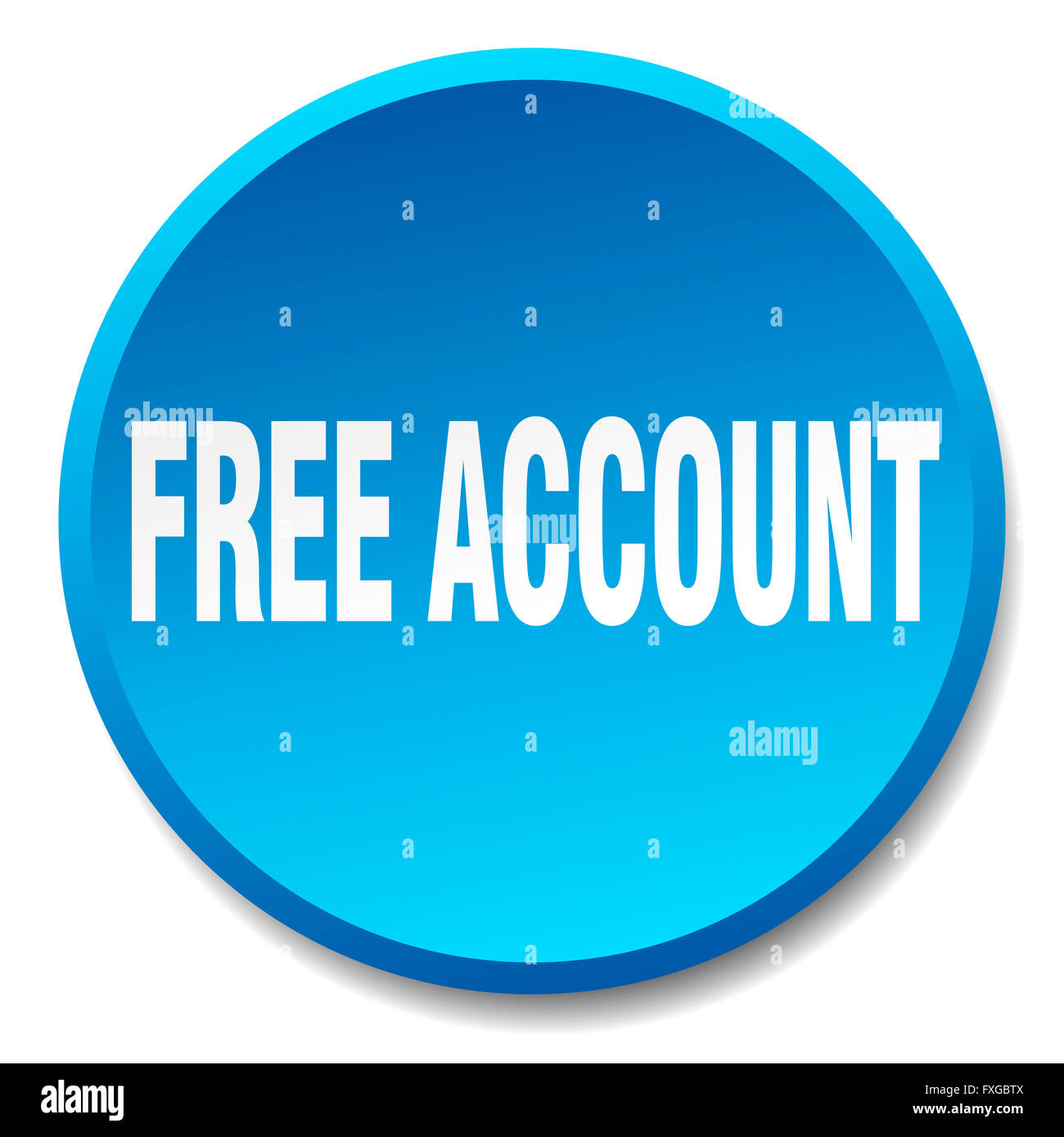 free account blue round flat isolated push button Stock Photo - Alamy