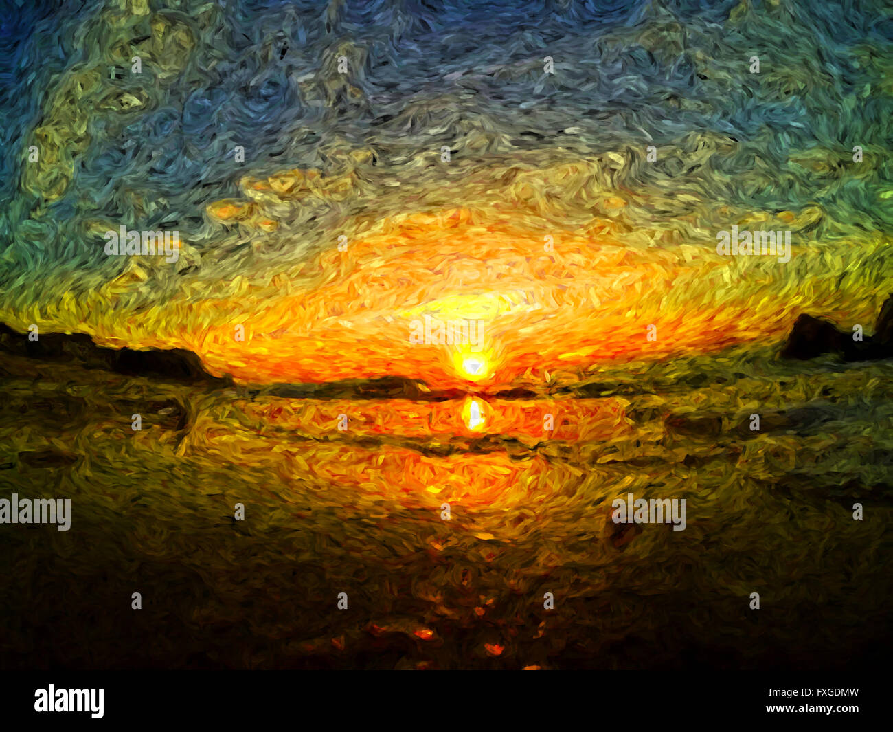 Sunrise Drawing High Resolution Stock Photography And Images Alamy
