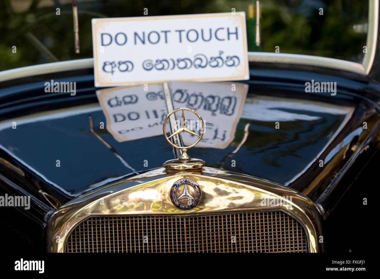 Sri Lanka, Colombo, vintage car, Mercedes Benz Stock Photo