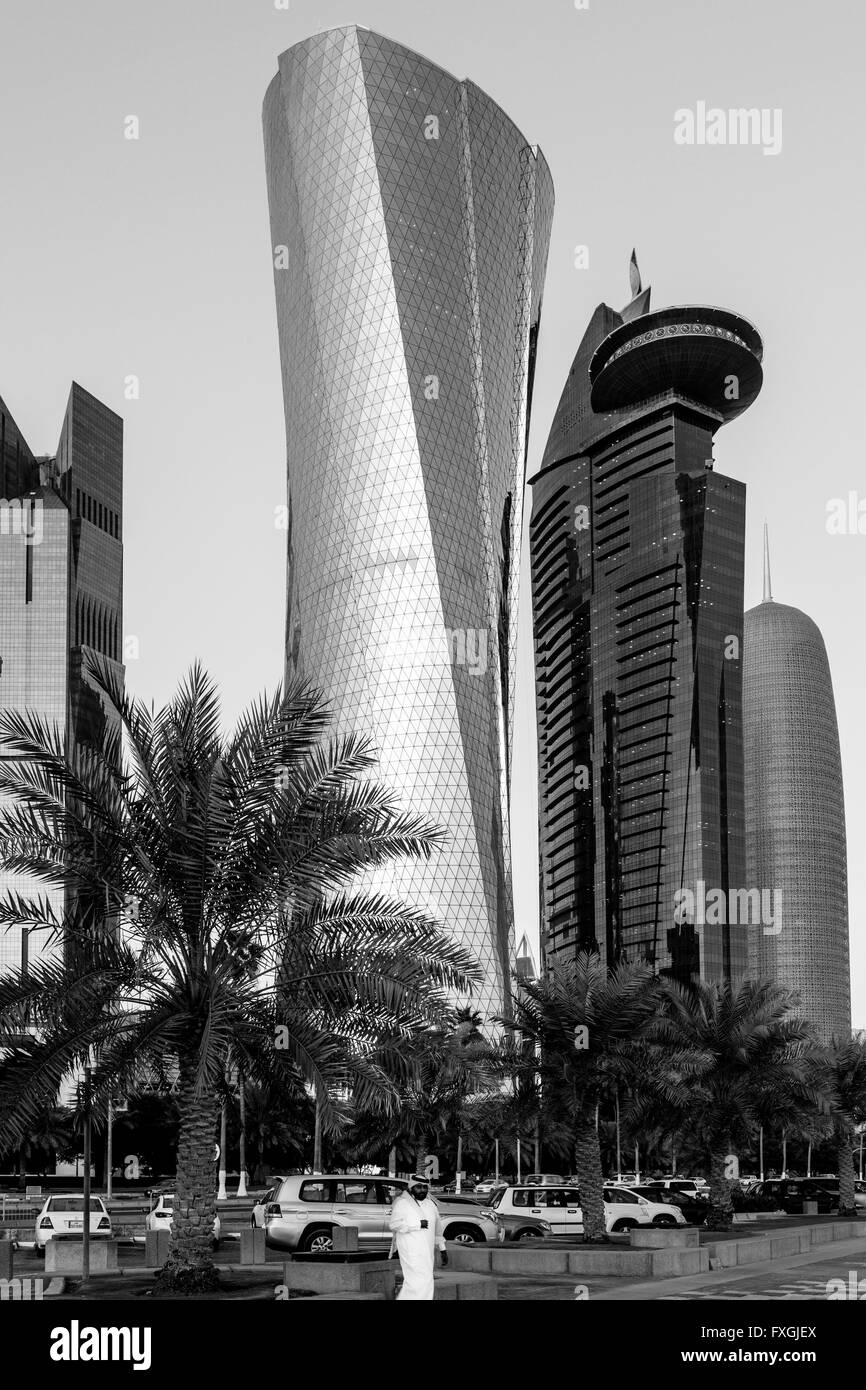The Al Bidda Tower, The World Trade Center Doha and Burj Doha Taken From The Corniche, Doha