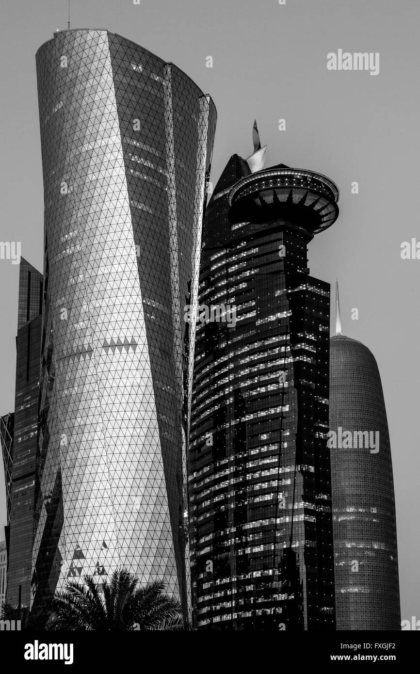Doha skyline Black and White Stock Photos & Images Alamy