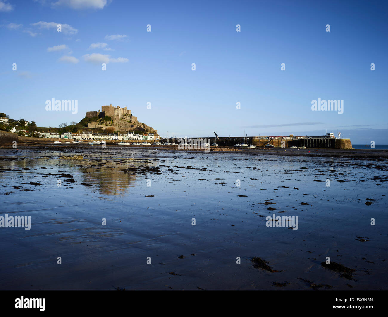 Mont Orgeuil Castle, Gorey, Jersey, Channel Islands Stock Photo Alamy