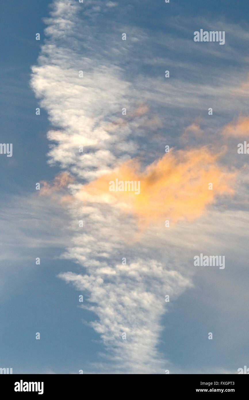 Unusual Cumulonimbus cloud formation. Stock Photo