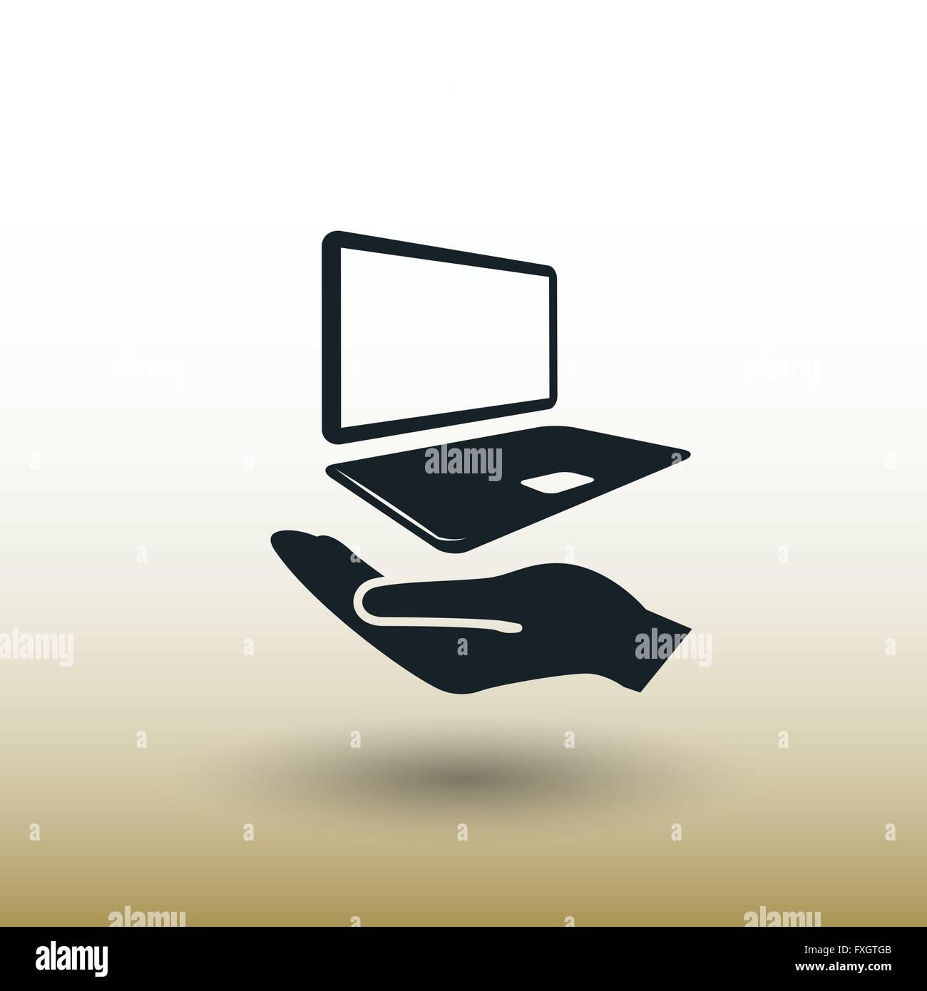 Computer Picograph Pictograph of computer. Vector concept illustration for design. Eps 10 ...