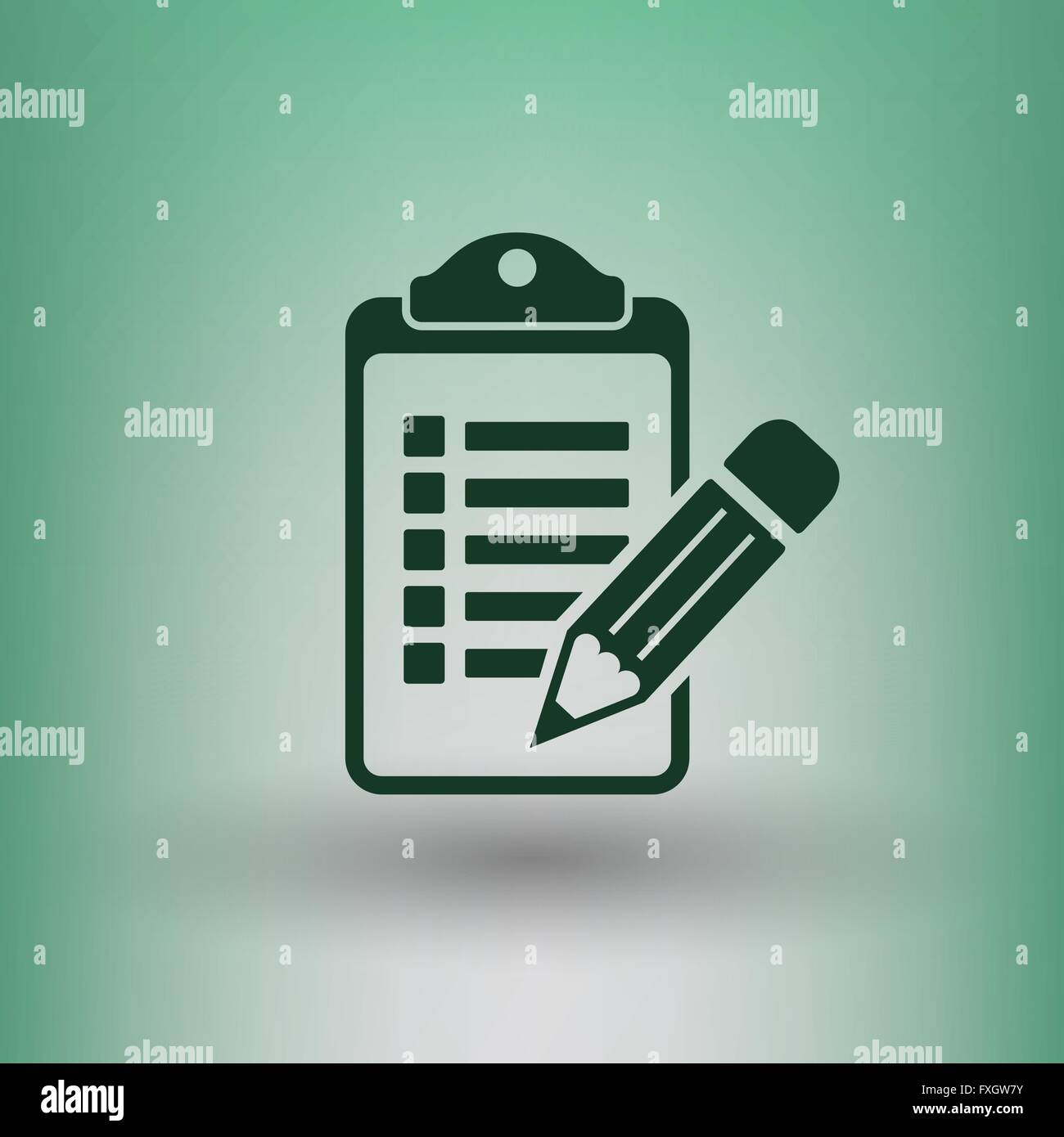 Pictograph of checklist. Vector concept illustration for design. Eps 10 ...