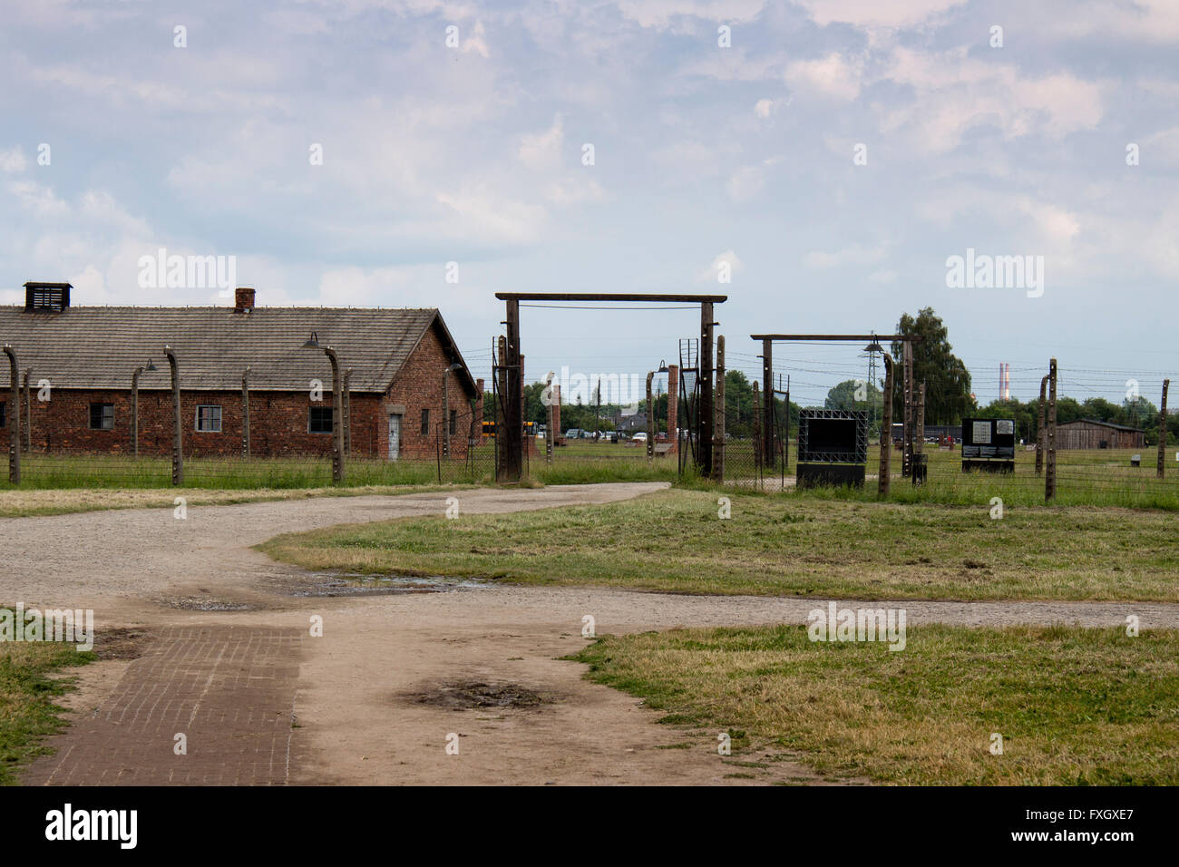 Inside Auschwitz-Birkenau, Poland Stock Photo