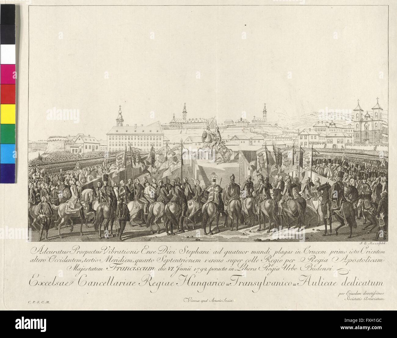 Krönung von Kaiser Franz II. zum König von Ungarn in Budapest am 6. Juni 1792 Stock Photo