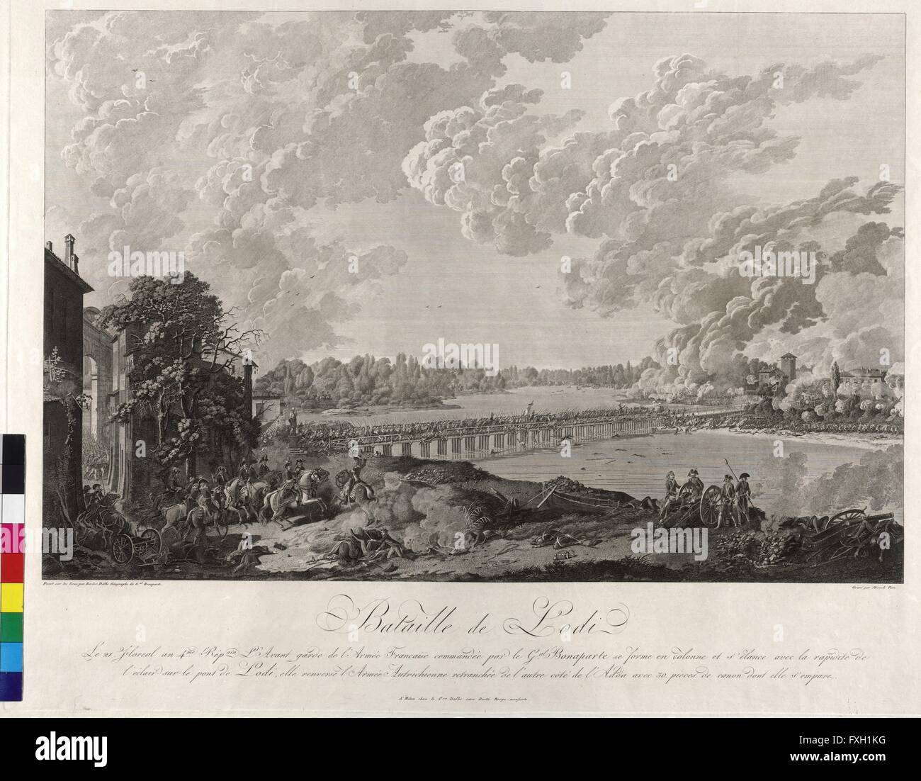 Schlacht von Lodi 1796 Stock Photo