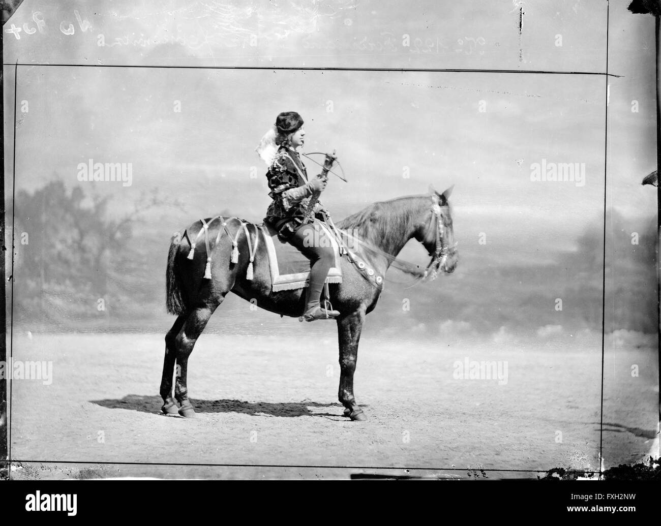 Unbekannter Adeliger beim Jagdcaroussel 1880 Stock Photo