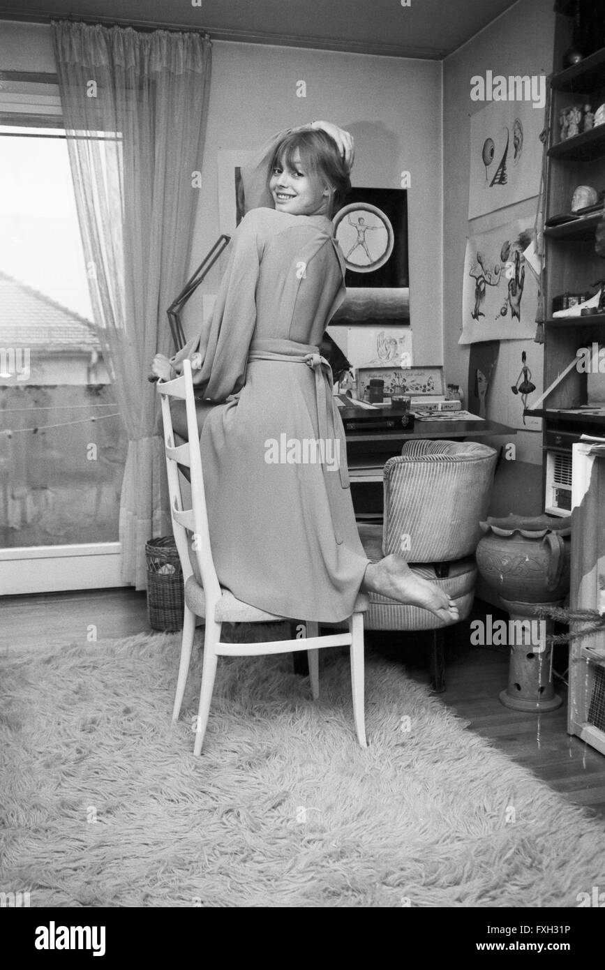 Deutsche Schauspielerin und Fotomodell Andrea Rau, Deutschland 1970er ...