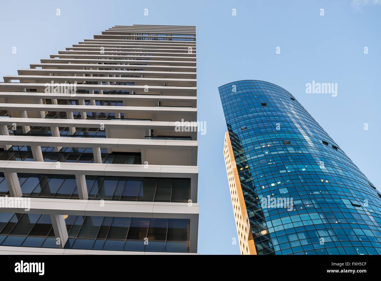 1 Rothschild Boulevard Tower and Africa Israel Tower in Tel Aviv city, Israel Stock Photo Alamy