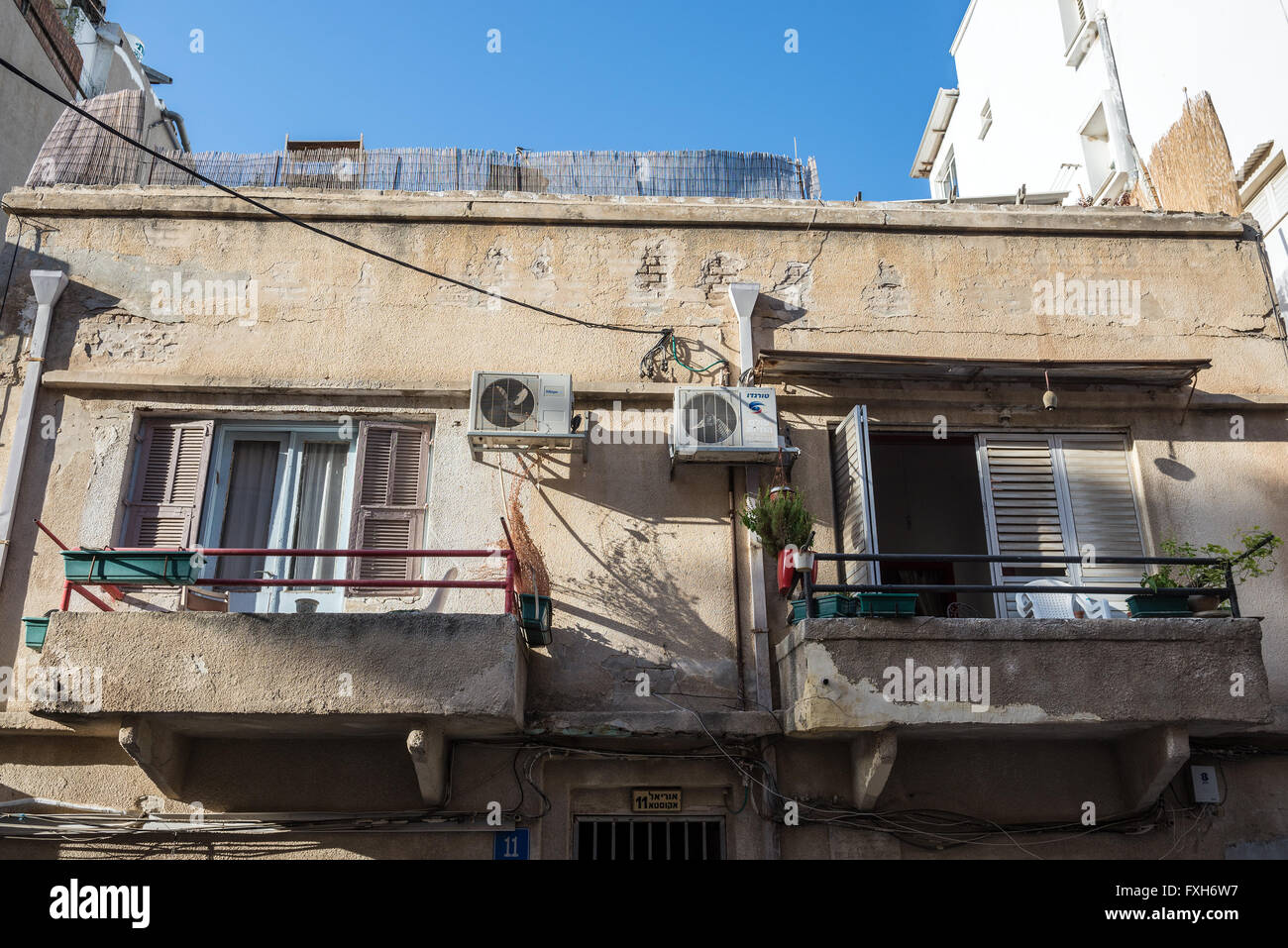 Apartment house in Florentin neighborhood, Tel Aviv city, Israel Stock