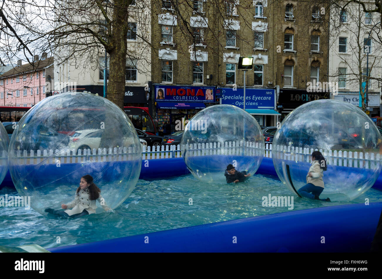 Zorbing on water hi-res stock photography and images - Alamy