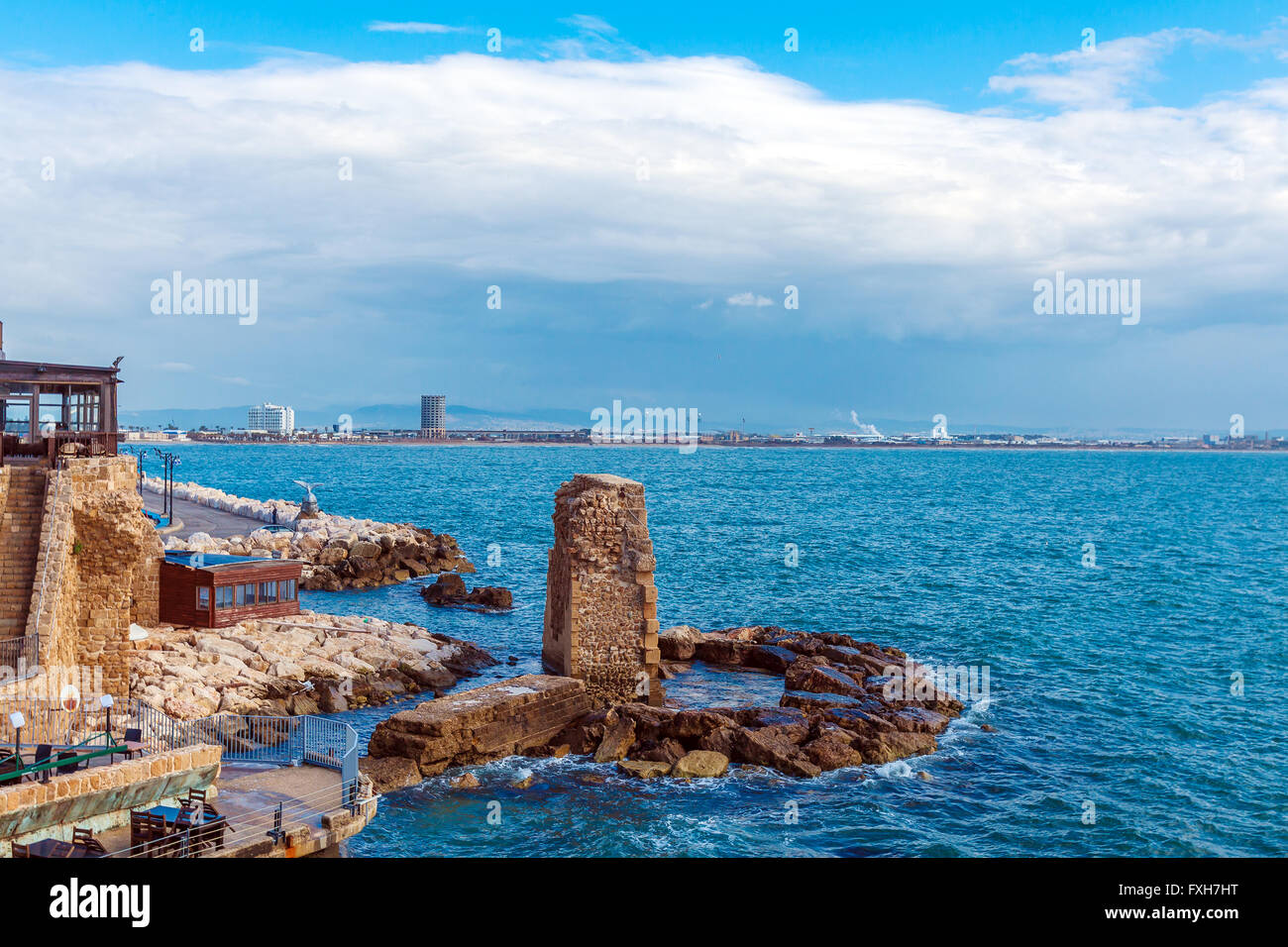 Remains of Ancient Harbor Wall, Acre, Israel Stock Photo Alamy