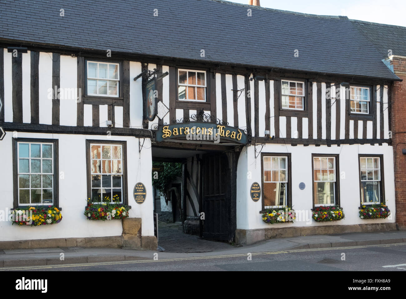 Saracen's Head Inn at Southwell, UK Stock Photo