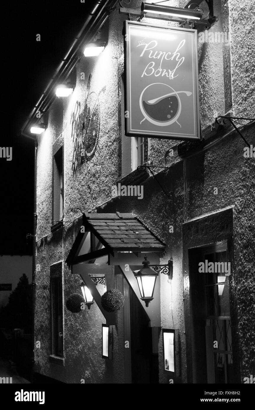 The Punch Bowl Inn Kendal Cumbria Stock Photo