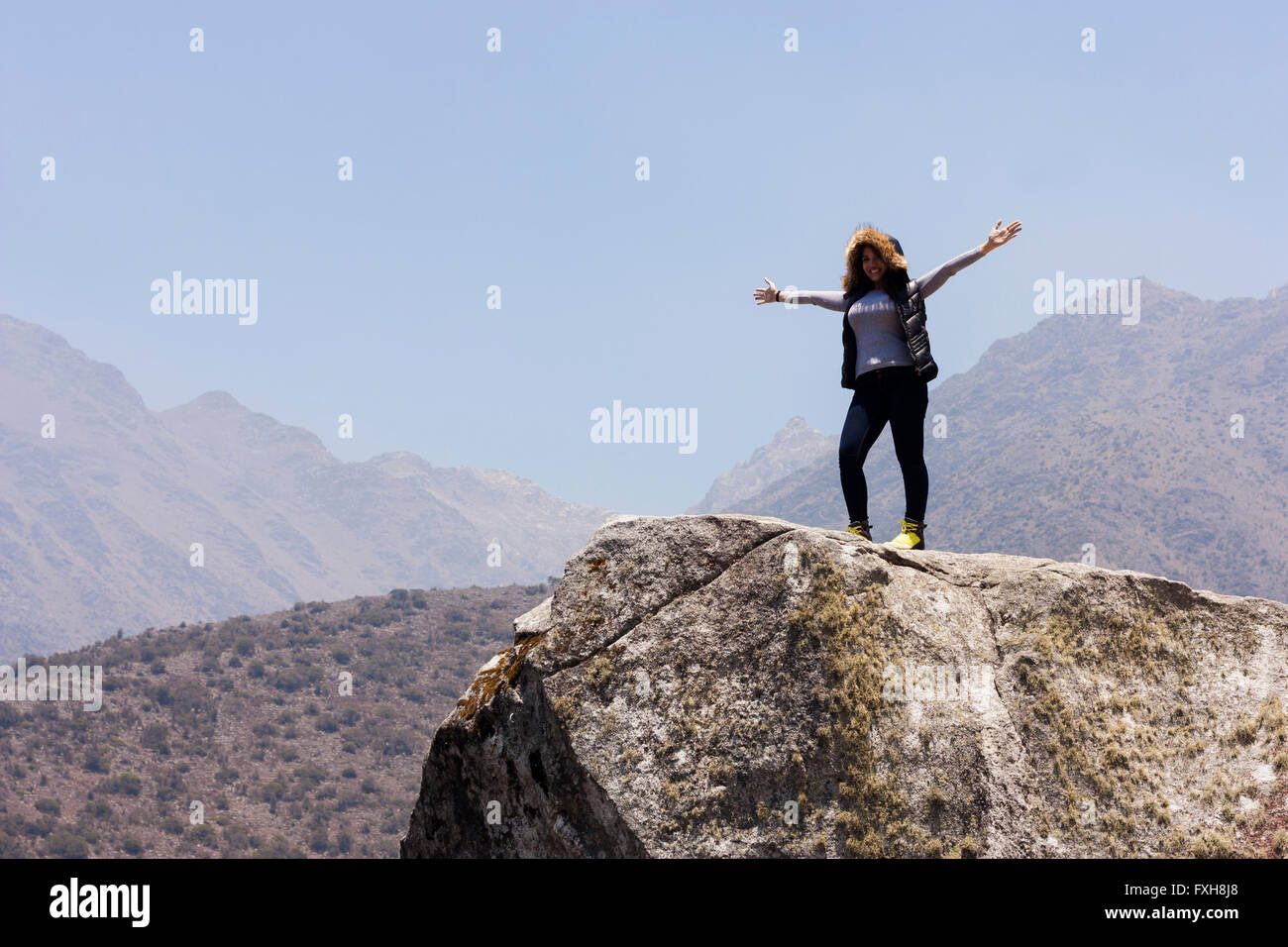 Woman on mountain hi-res stock photography and images - Alamy