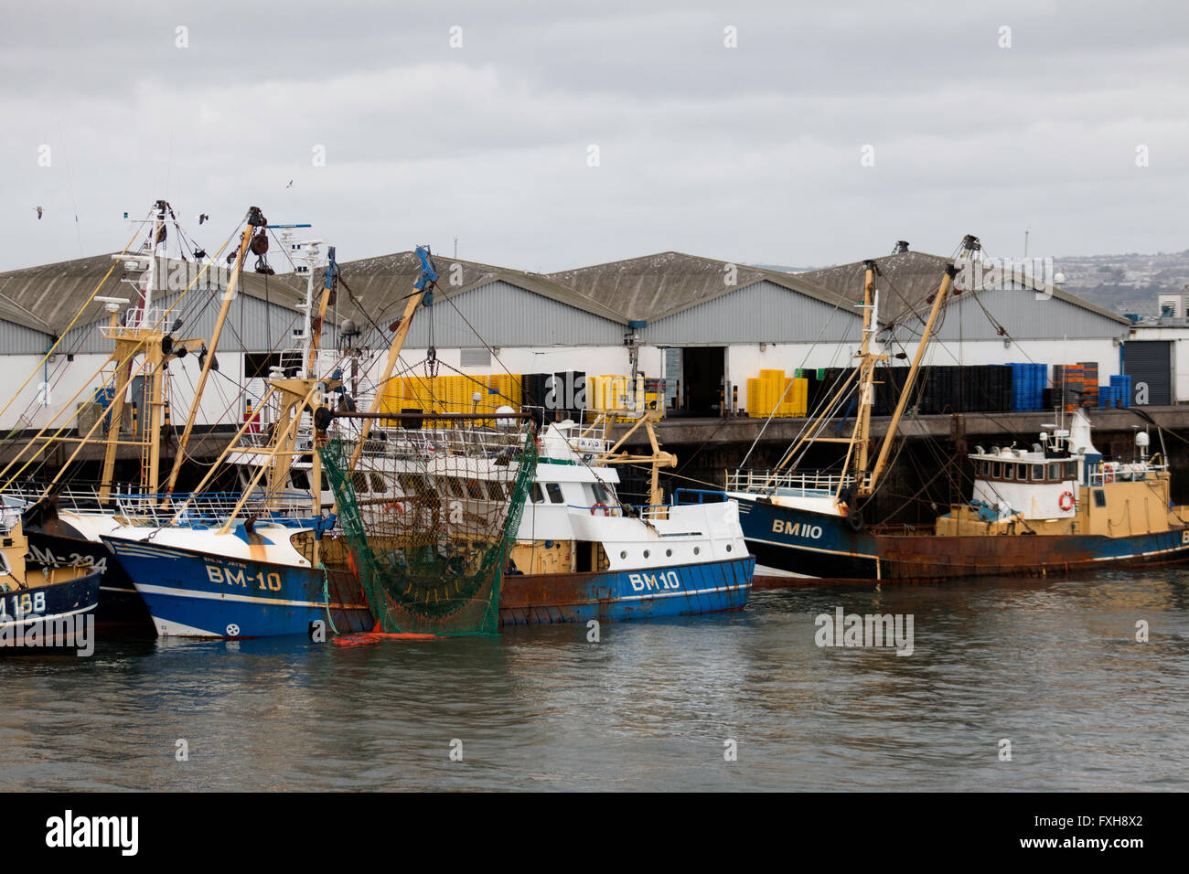 Brixham Trawler Fleet Stock Photo