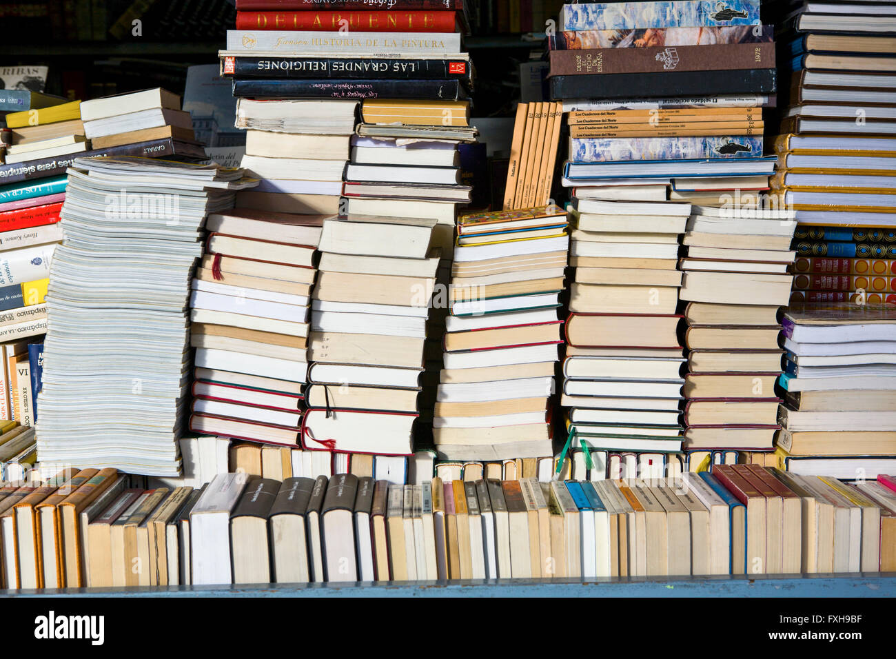 Madrid Spain December 5 Rows Of Secondhand Books For Sale At - 