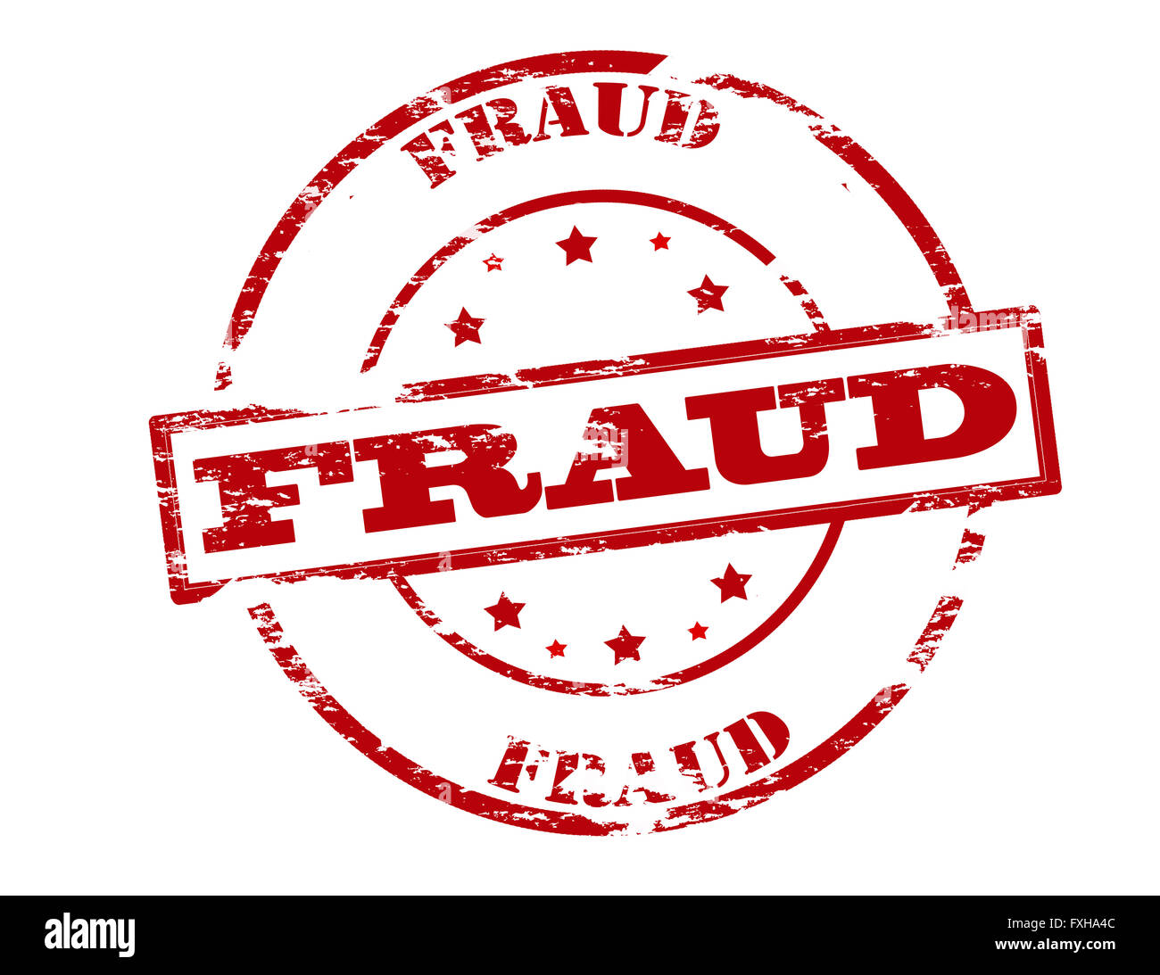 Rubber stamp with word fraud inside, vector illustration Stock Photo