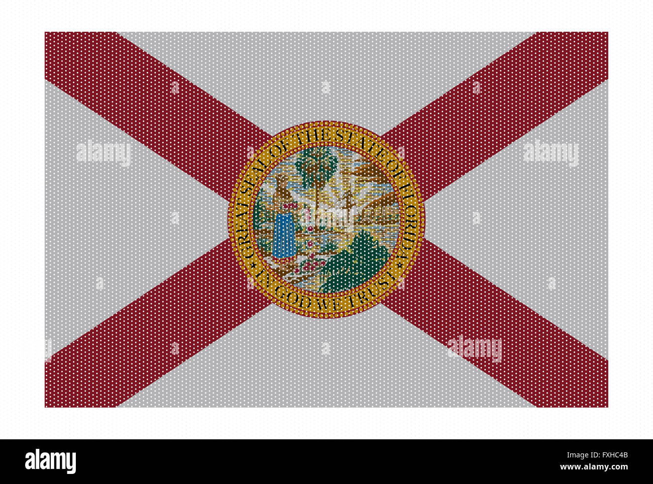 A retro looking Florida flag isolated on a white background Stock Photo
