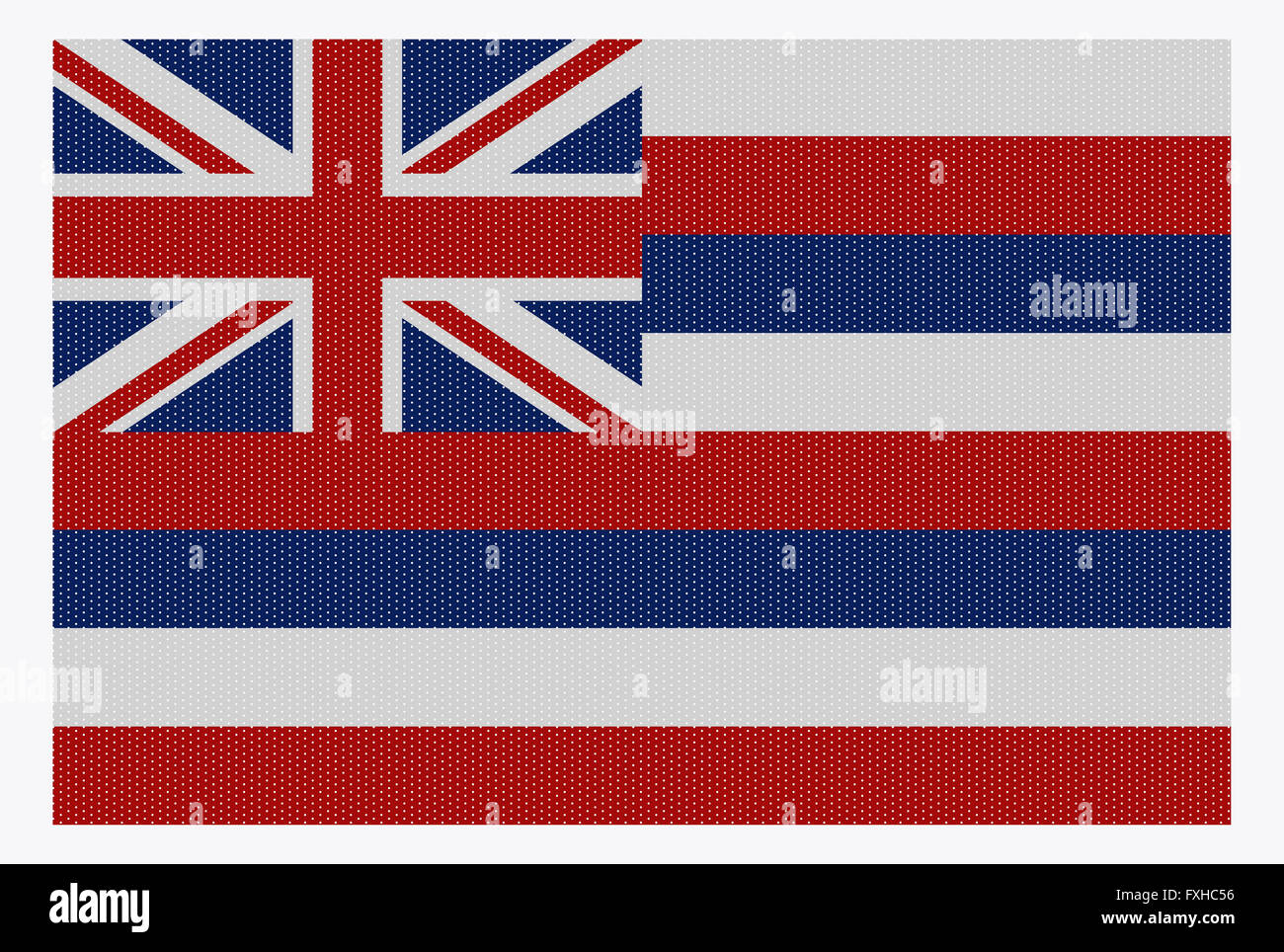 A retro looking Hawaii flag isolated on a white background Stock Photo