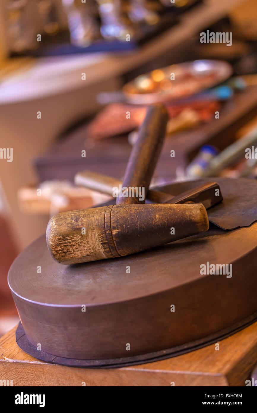 Tools for Hand Metal Embossing and Chasing Stock Photo Alamy