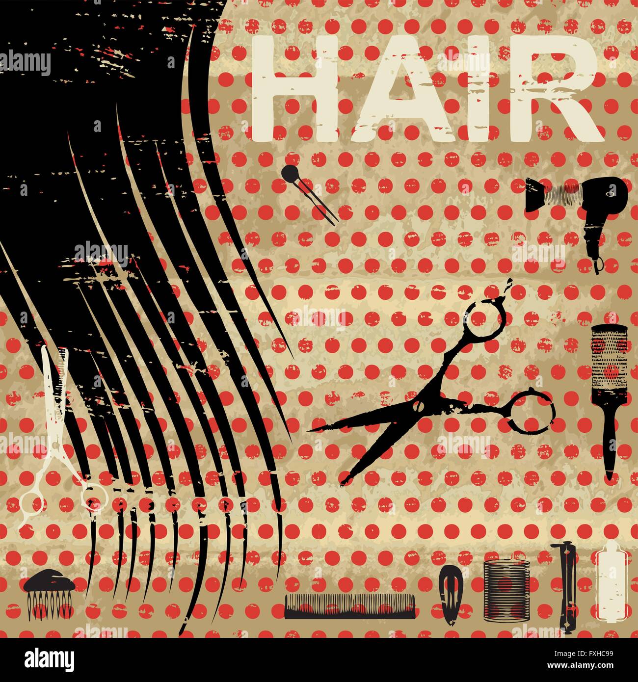 Hair related vintage poster Stock Vector Image & Art Alamy