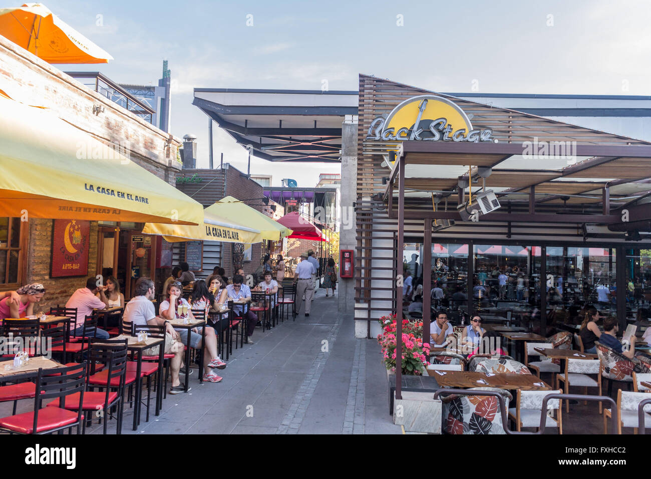 Patio Bellavista Santiago do Chile Stock Photo Alamy